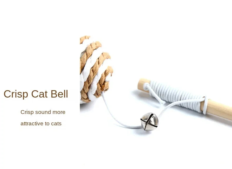 Interactive Feather Cat Wand Toy